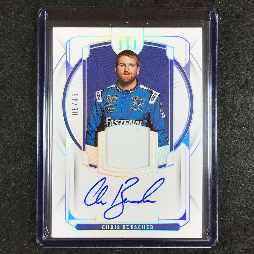 2023 National Treasures Racing CHRIS BUESCHER Sheet Metal Relic Auto 6/49