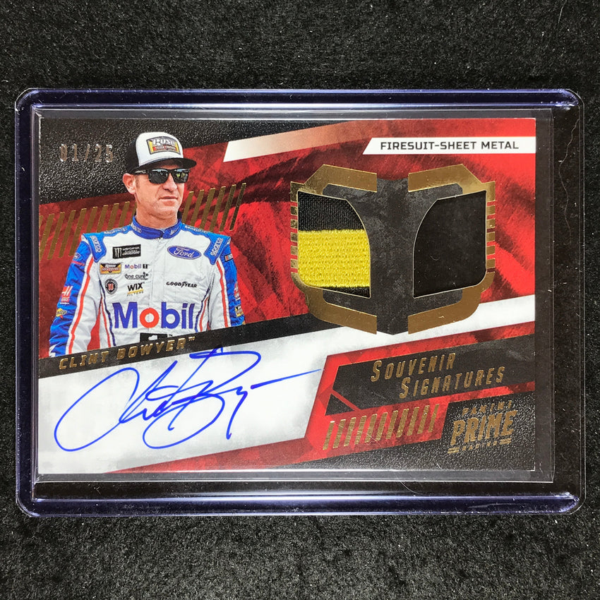 2023 National Treasures CLINT BOWYER Firesuit Sheet Metal Relic Auto 1/25