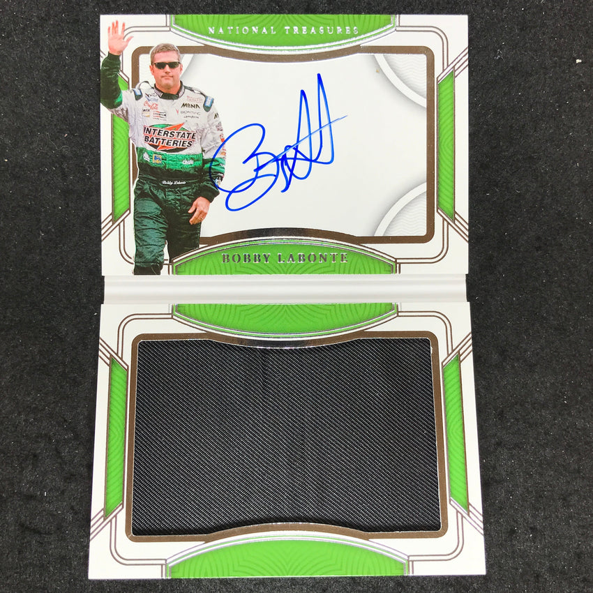 2023 National Treasures Racing BOBBY LABONTE Jumbo Firesuit Auto Booklet 17/25