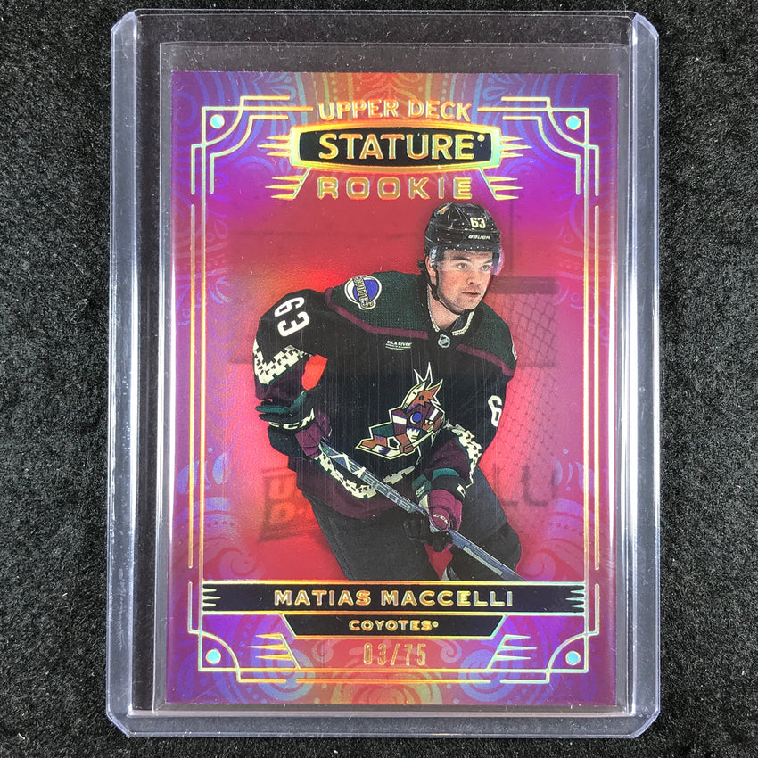 2022-23 Stature Hockey MATIAS MACCELLI Rookie Base Red 3/75 #114
