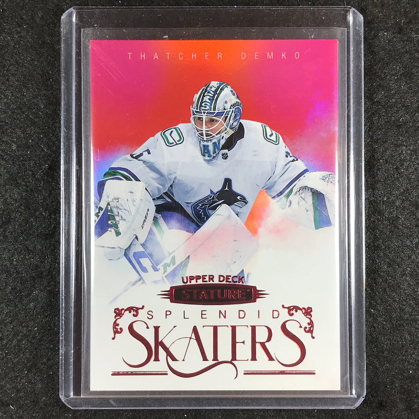 2022-23 Stature Hockey THATCHER DEMKO Splendid Skaters Red 23/75 #12