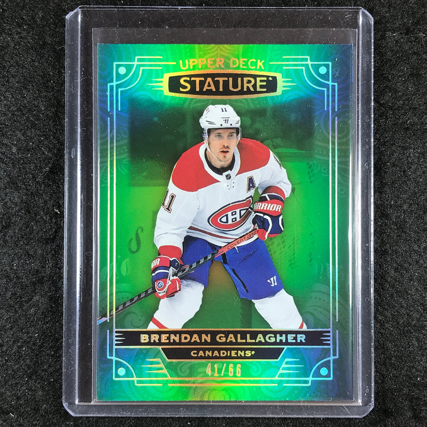 2022-23 Stature Hockey BRENDAN GALLAGHER Base Photo Variant Green 41/66 #38
