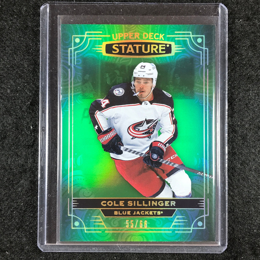 2022-23 Stature Hockey COLE SILLINGER Base Photo Variant Green 55/66 #70