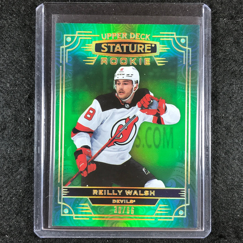 2022-23 Stature Hockey REILLY WALSH Rookie Base Photo Variant Green 30/66 #112