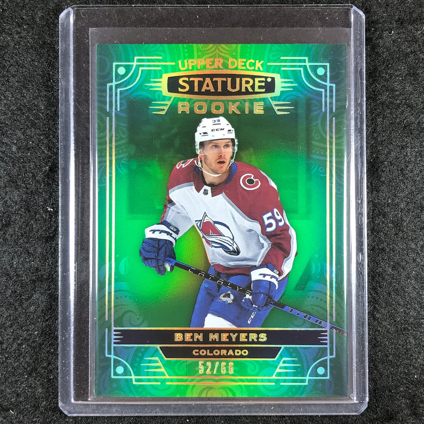 2022-23 Stature Hockey BEN MEYERS Rookie Base Photo Variant Green 52/66 #143