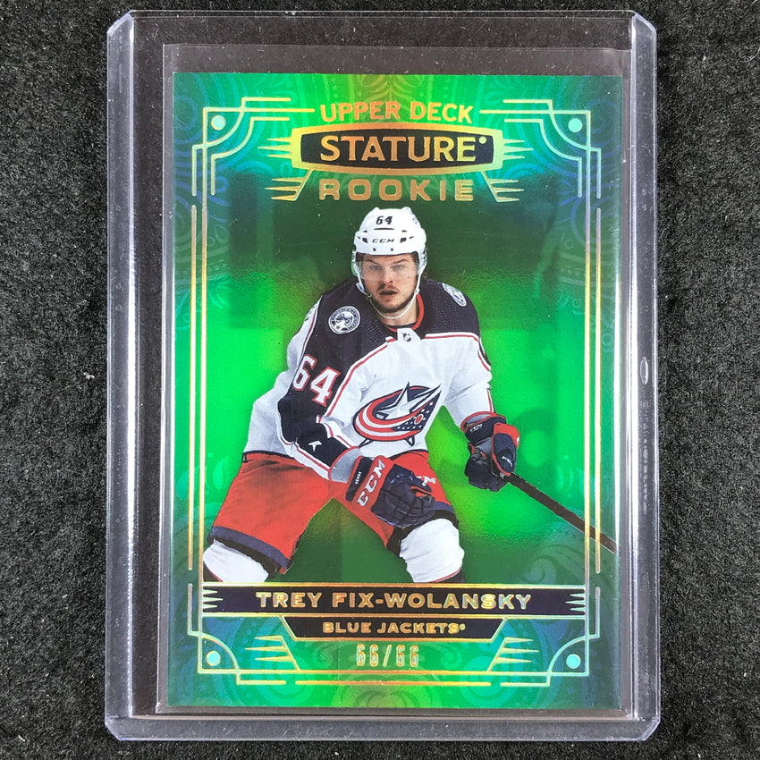 2022-23 Stature Hockey TREY FIX-WOLANSKY Rookie Base Photo Variant Green 66/66