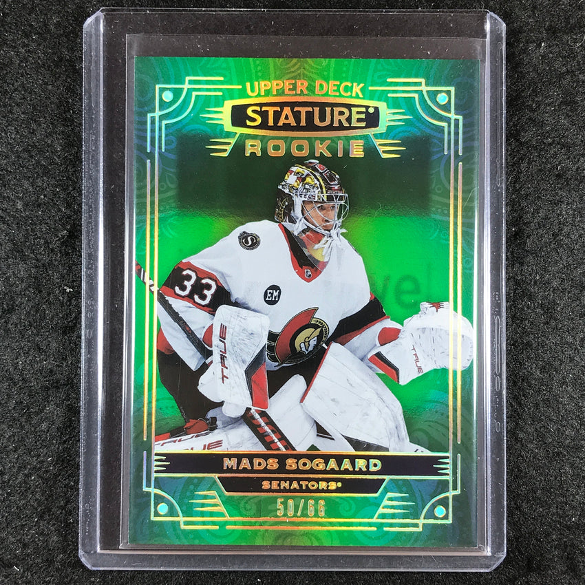 2022-23 Stature Hockey MADS SOGAARD Rookie Base Photo Variant Green 50/66 #169
