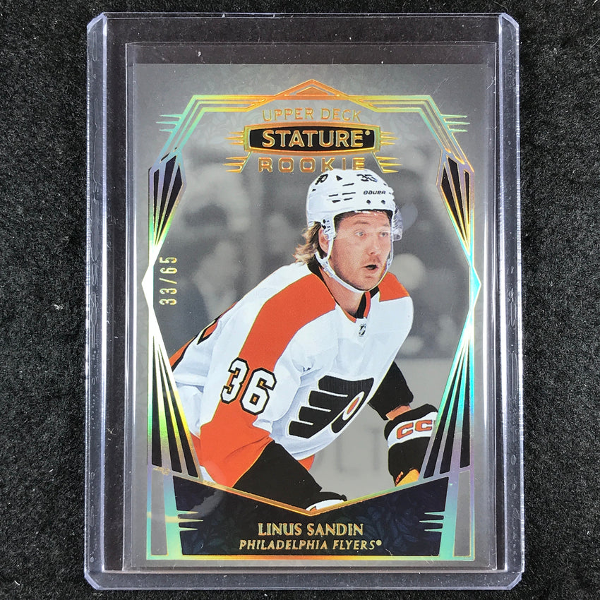 2022-23 Stature Hockey LINUS SANDIN Rookie Base Design Variant 33/65 #151