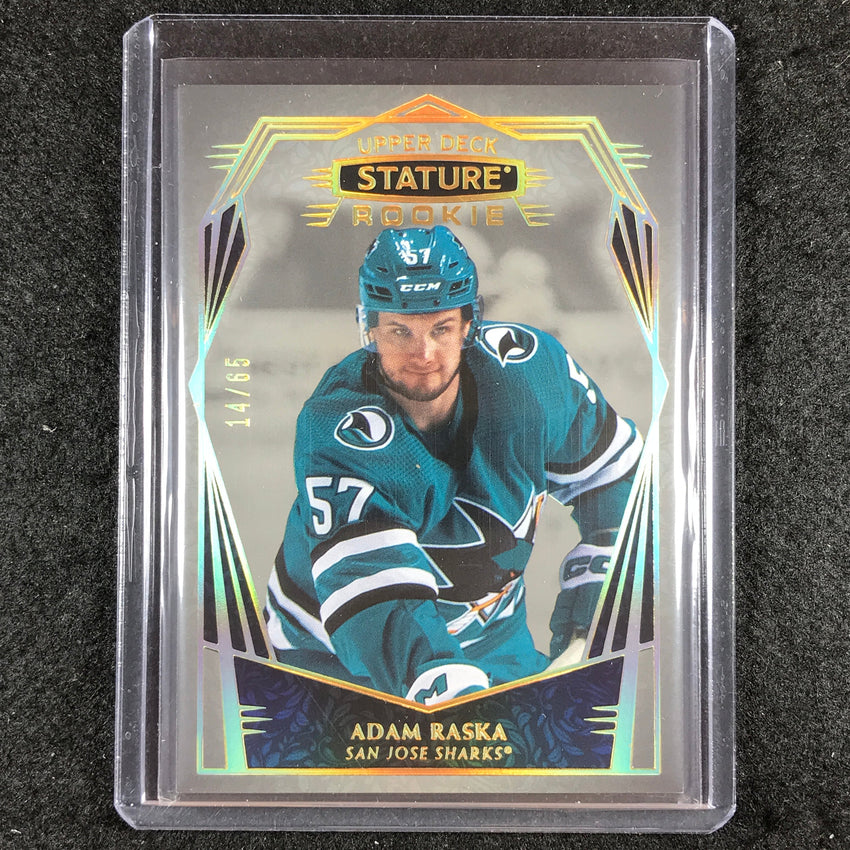 2022-23 Stature Hockey ADAM RASKA Rookie Base Design Variant 14/65 #191