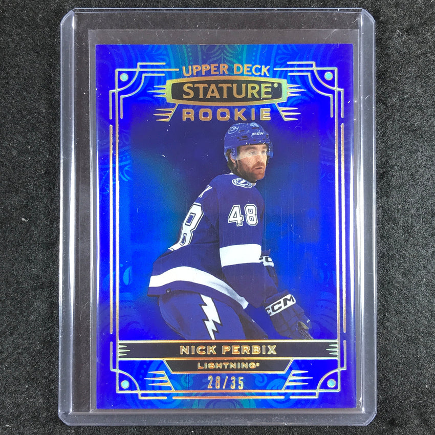 2022-23 Stature Hockey NICK PERBIX Rookie Base Blue 28/35 #136