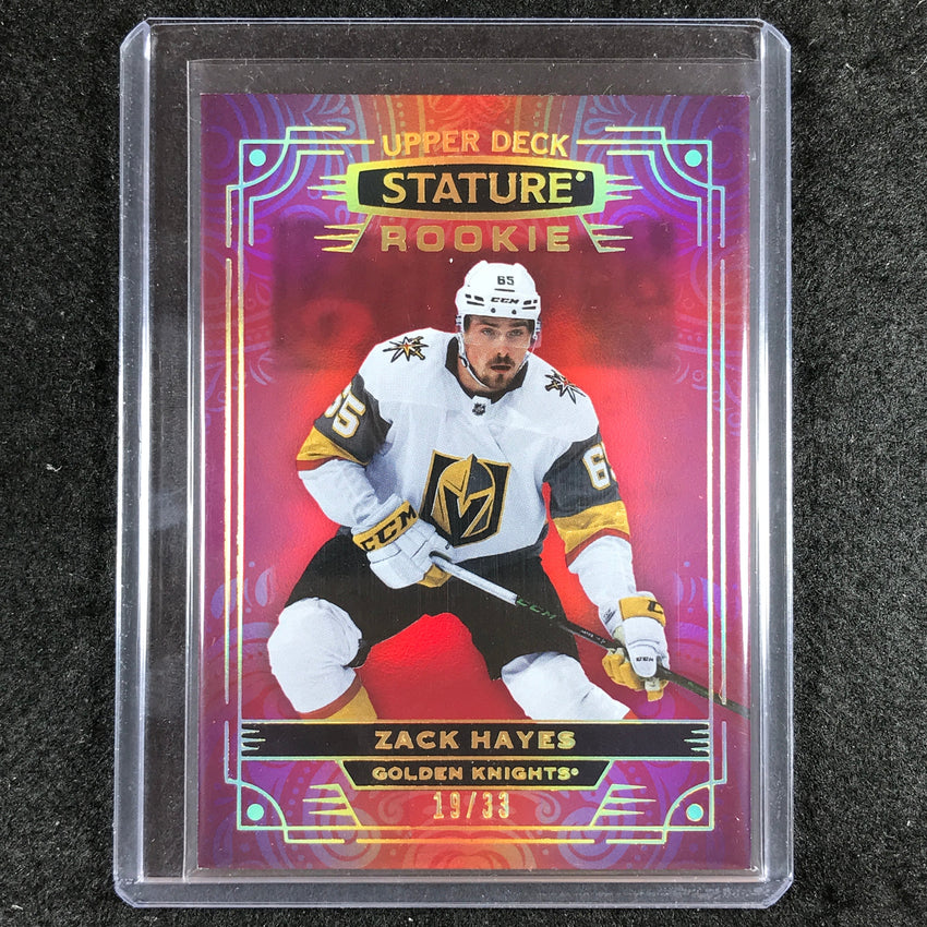 2022-23 Stature Hockey ZACH HAYES Rookie Base Red Photo Variant 19/33 #120