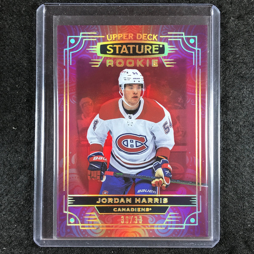 2022-23 Stature Hockey JORDAN HARRIS Rookie Base Red Photo Variant 30/33 #157