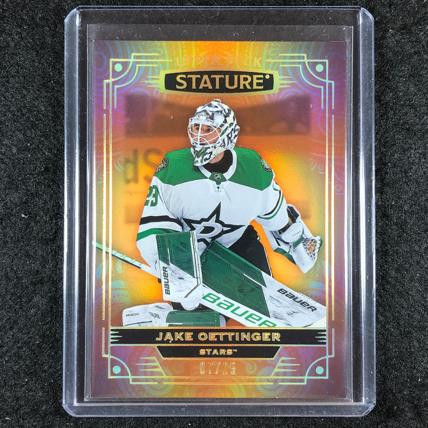 2022-23 Stature Hockey JAKE OETTINGER Base Orange Photo Variant 7/25 #30