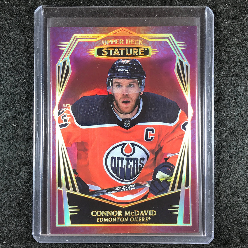 2022-23 Stature Hockey CONNOR MCDAVID Base Red Design Variant 14/25 #56