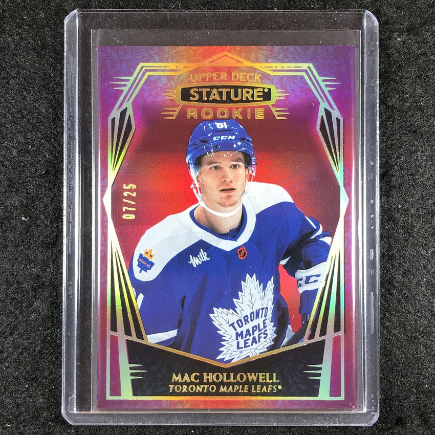 2022-23 Stature Hockey MAC HOLLOWELL Rookie Base Red Design Variant 7/25 #158