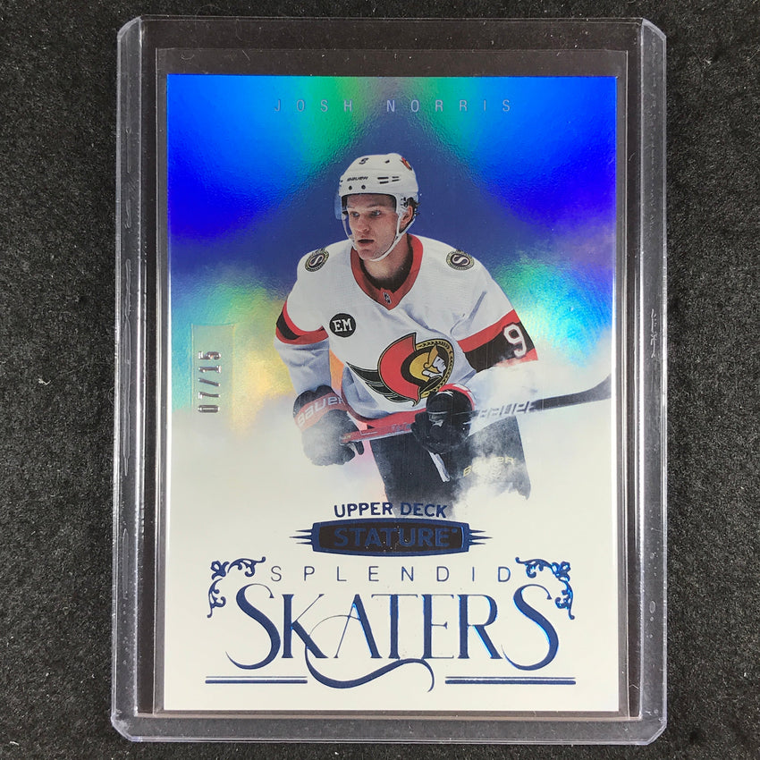2022-23 Stature Hockey JOSH NORRIS Splended Skaters Blue 7/15 #15