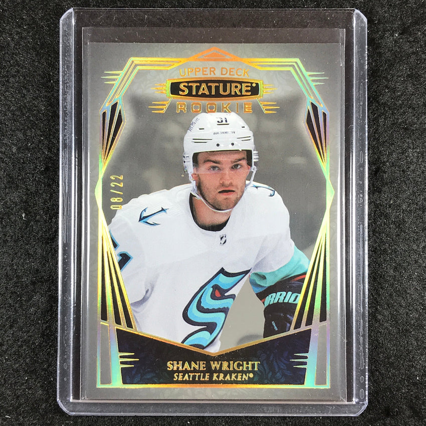 2022-23 Stature Hockey SHANE WRIGHT Rookie Base Design & Photo Variant 8/22 #106