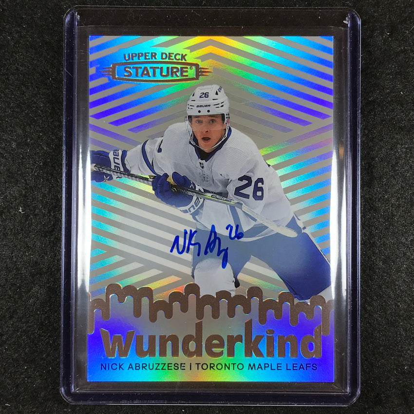 2022-23 Stature Hockey NICK ABRUZZESE Wunderkind Rookie Auto Base #25