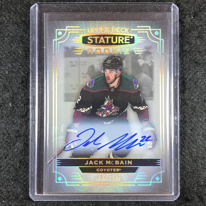 2022-23 Stature Hockey JACK MCBAIN Base Rookie Auto 43/199 #125