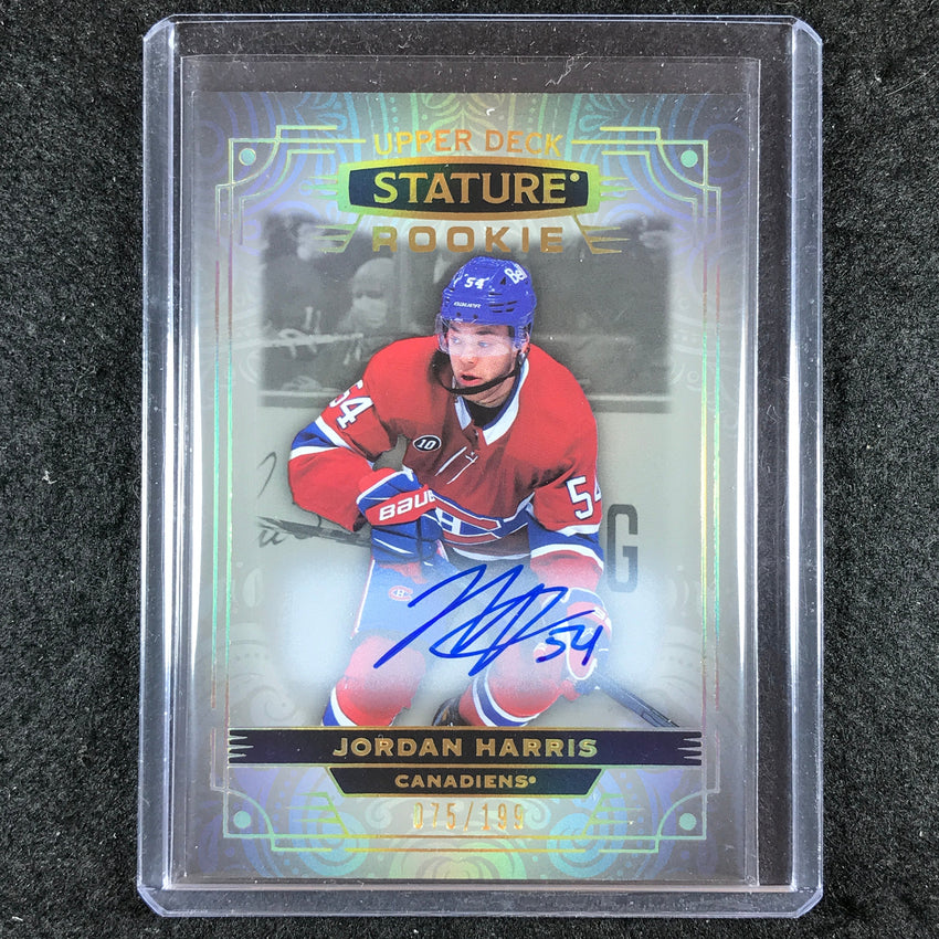 2022-23 Stature Hockey JORDAN HARRIS Base Rookie Auto 75/199 #157