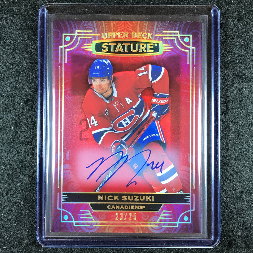 2022-23 Stature Hockey NICK SUZUKI Base Auto Red 23/25