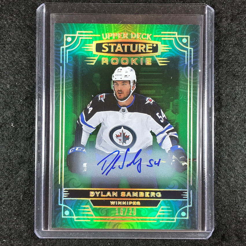 2022-23 Stature Hockey DYLAN SAMBERG Base Rookie Auto Green 16/20