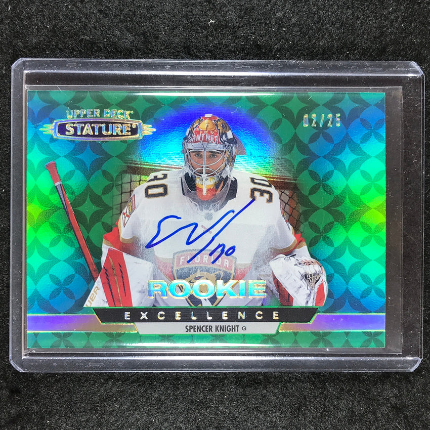 2022-23 Stature Hockey SPENCER KNIGHT 2021-22 Update Rookie Excellence Auto 2/25