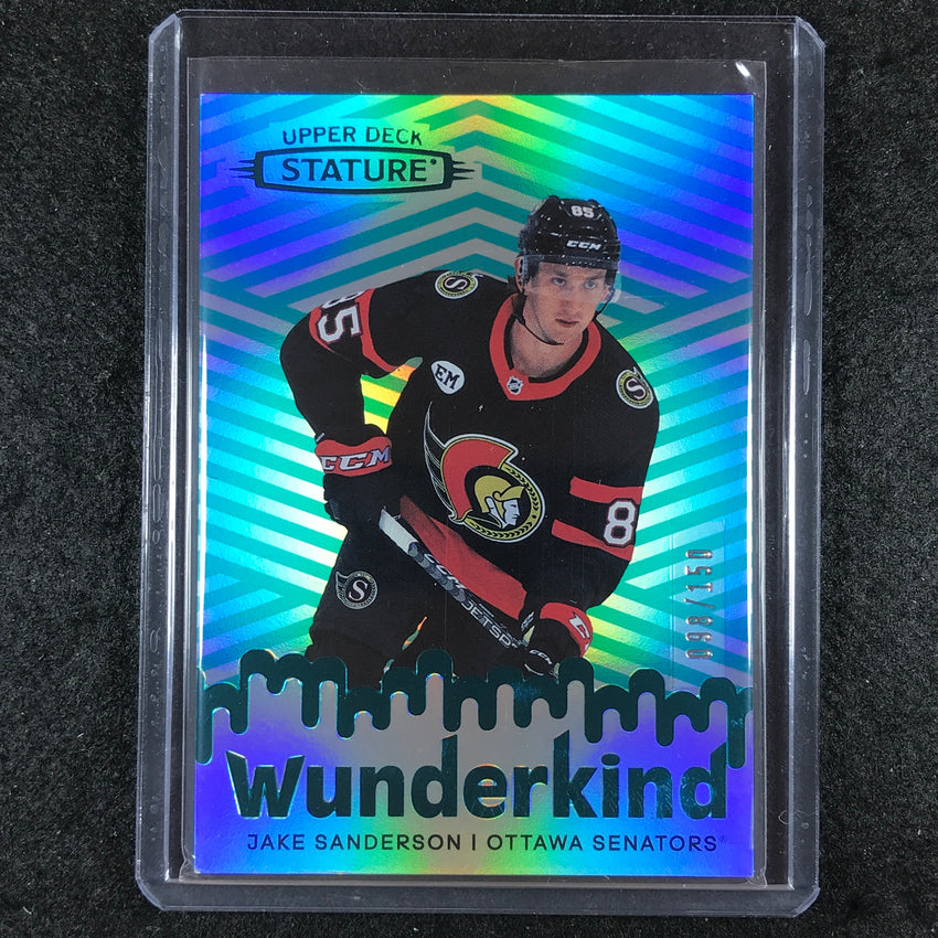 2022-23 Stature Hockey JAKE SANDERSON Wunderkind Green 98/150
