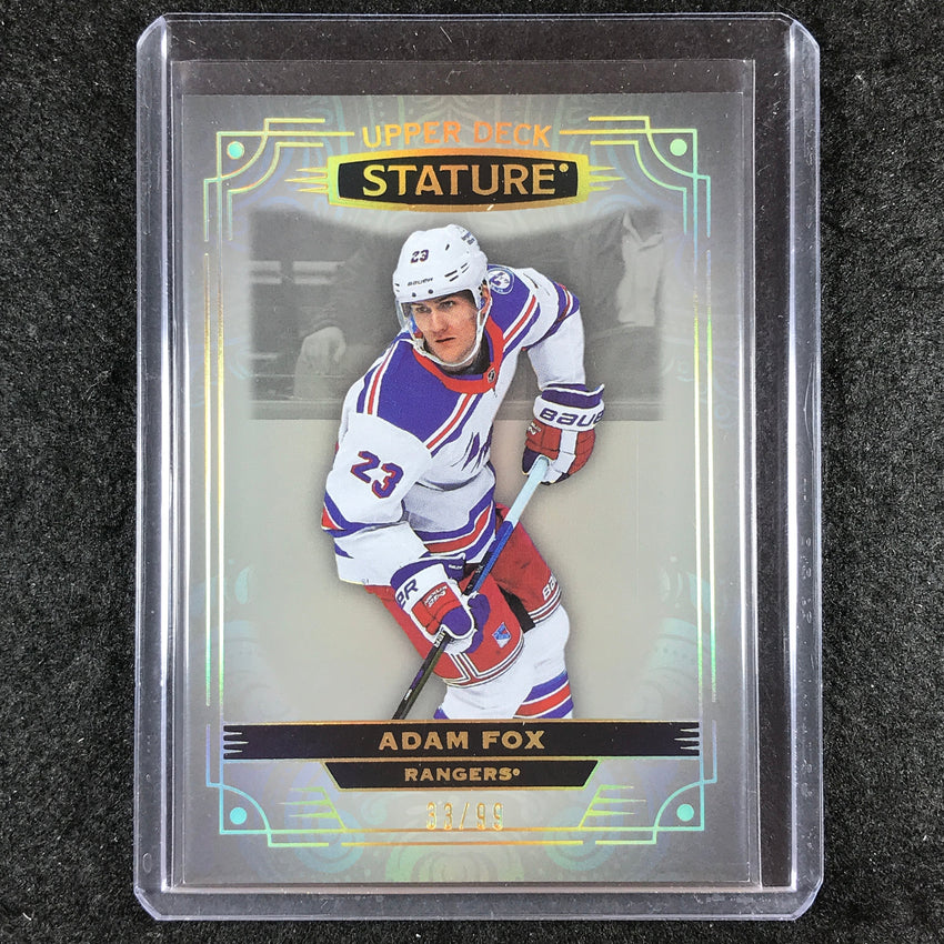 2022-23 Stature Hockey ADAM FOX Base Photo Variant 33/99 #94