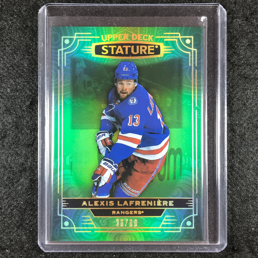 2022-23 Stature Hockey ALEXIS LAFRENIERE Base Green 26/99 #78