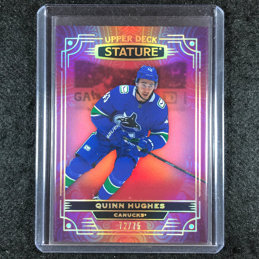 2022-23 Stature Hockey QUINN HUGHES Base Red 72/75 #81