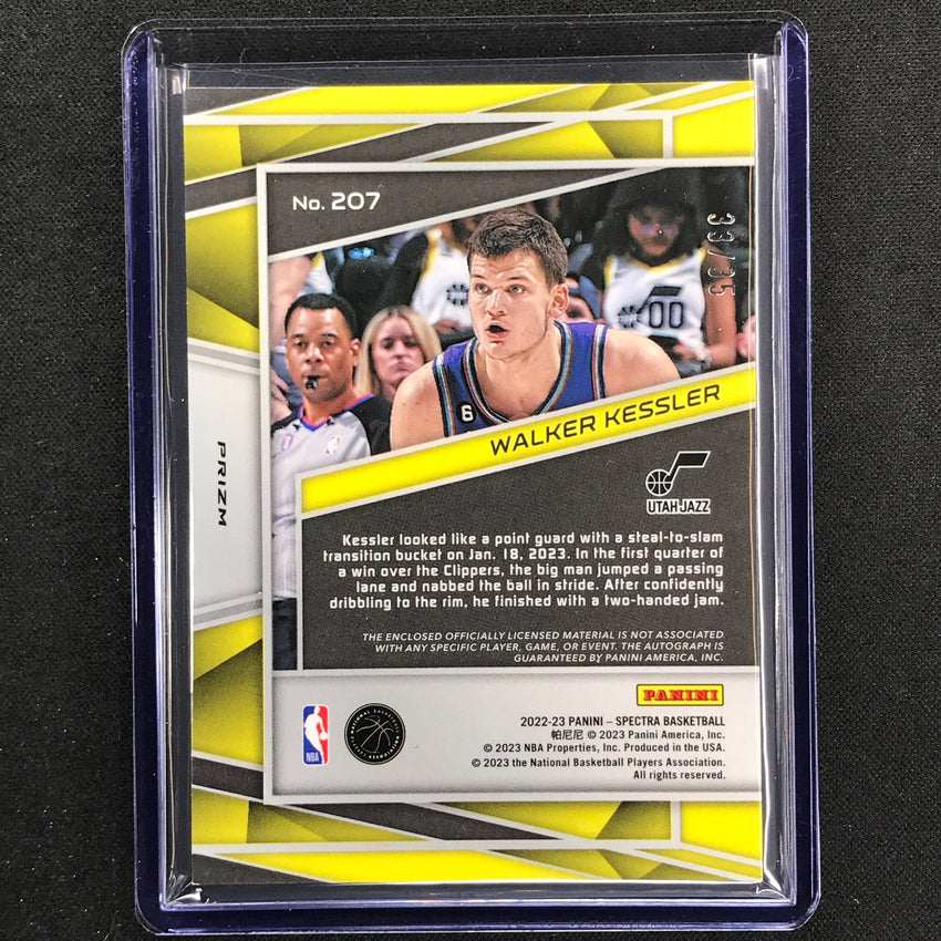2022-23 Spectra Walker Kessler Rookie Jersey Patch Auto Astral 33/35