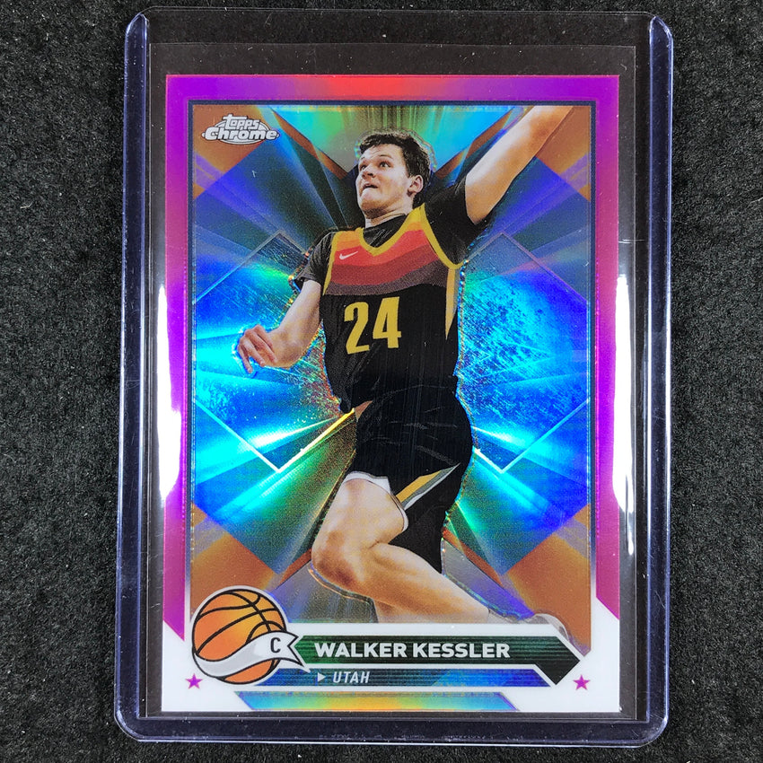 2023-24 Topps Chrome Basketball WALKER KESSLER Base Pink Refractor #185