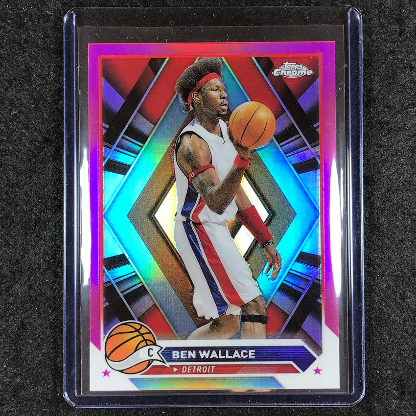 2023-24 Topps Chrome Basketball BEN WALLACE Rookie Base Pink Refractor #195