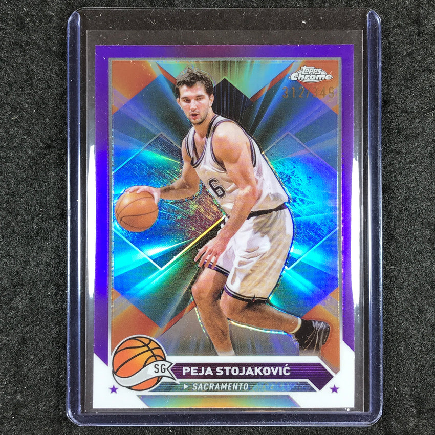 2023-24 Topps Chrome Basketball PEJA STOJAKOVI? Base Purple 312/349 #8