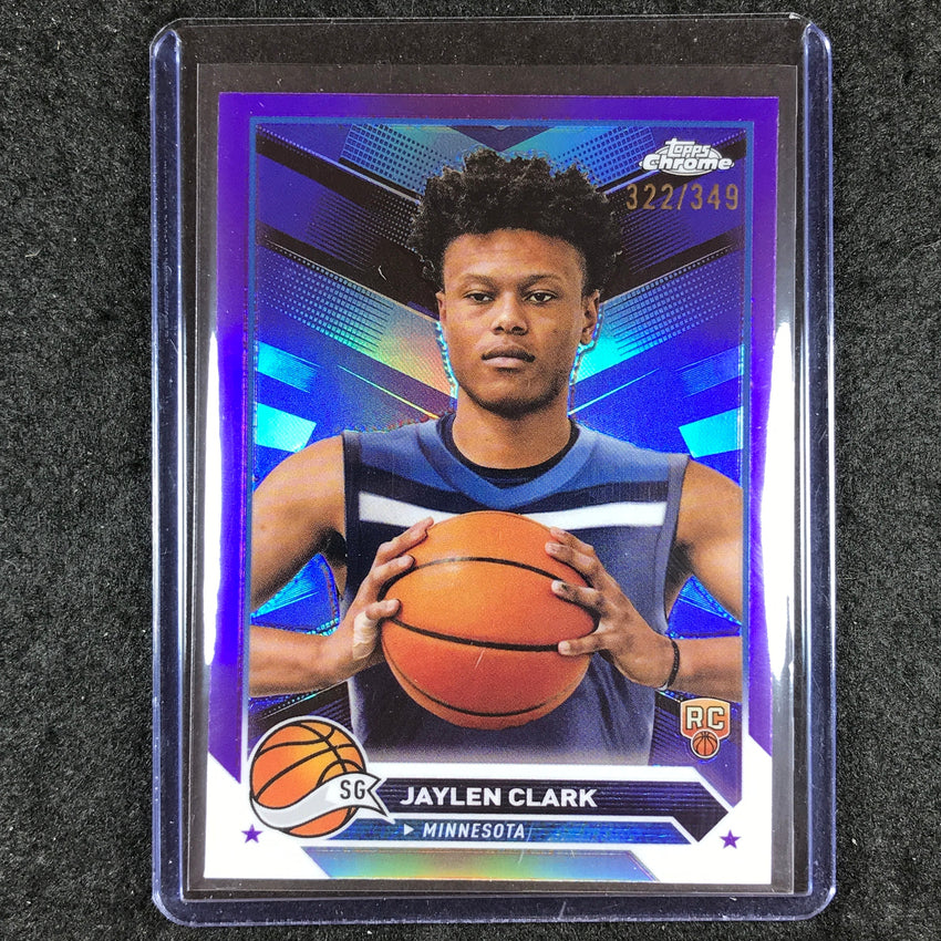 2023-24 Topps Chrome Basketball JAYLEN CLARK Rookie Base Purple 322/349 #49