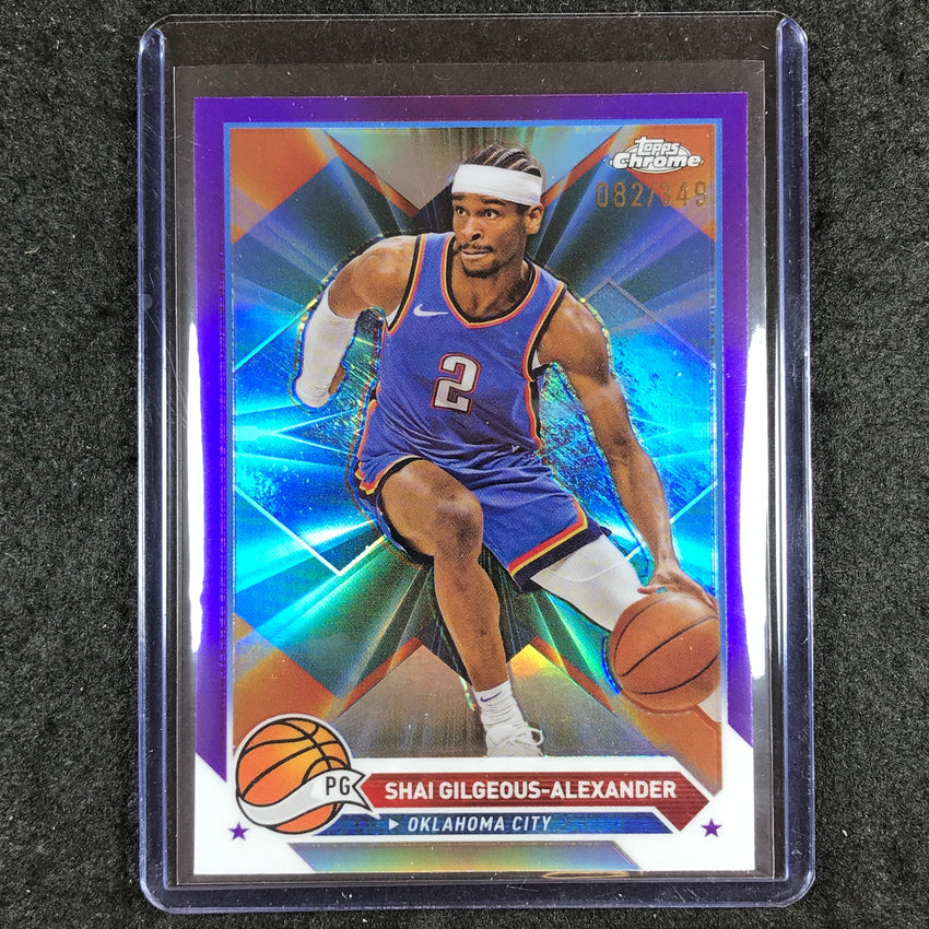 2023-24 Topps Chrome Basketball SHAI GILGEOUS-ALEXANDER Base Purple 82/349 #53