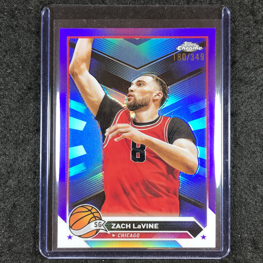 2023-24 Topps Chrome Basketball ZACH LAVINE Base Purple 180/349 #55