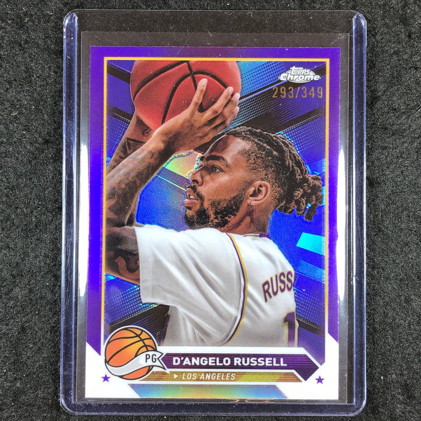 2023-24 Topps Chrome Basketball D'ANGELO RUSSELL Base Purple 293/349 #58