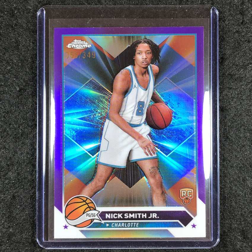 2023-24 Topps Chrome Basketball NICK SMITH JR. Rookie Base Purple 55/349 #86