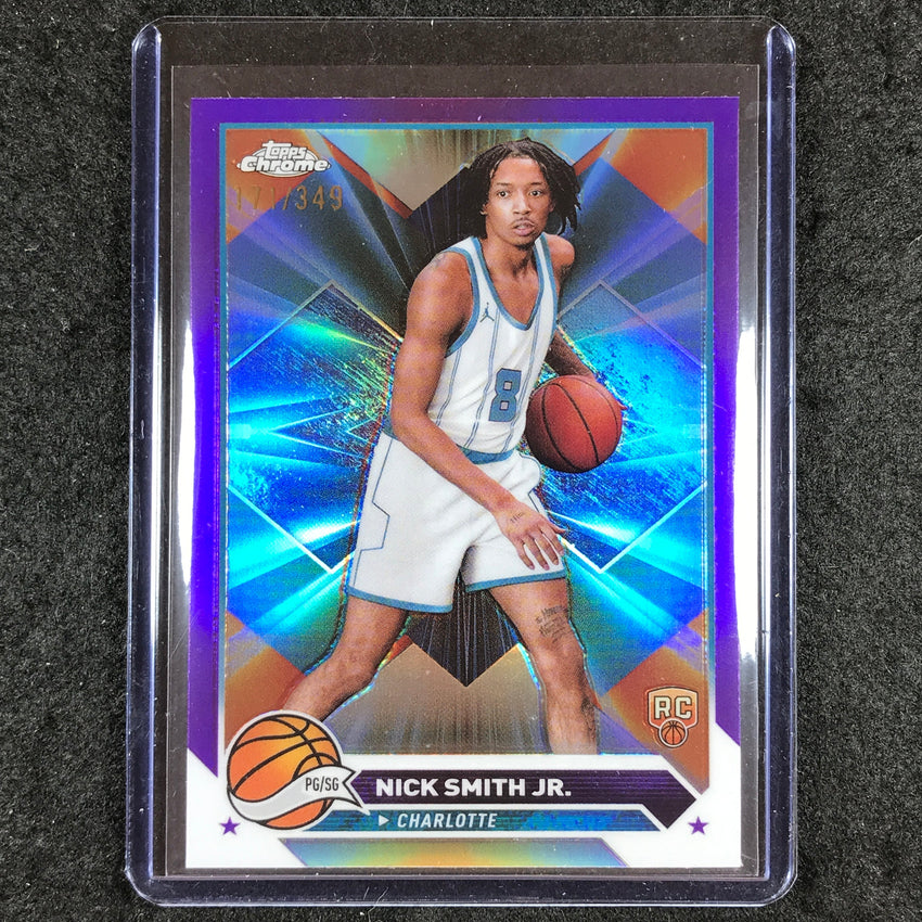 2023-24 Topps Chrome Basketball NICK SMITH JR. Rookie Base Purple 171/349 #86