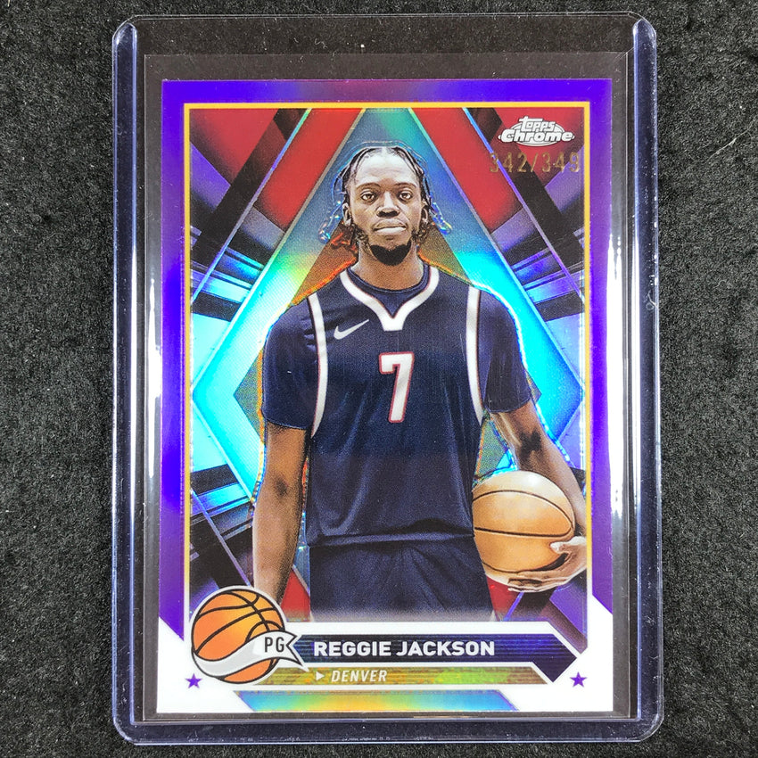2023-24 Topps Chrome Basketball REGGIE JACKSON Base Purple 342/349 #168