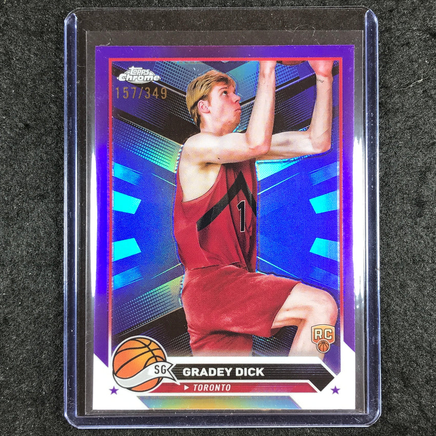 2023-24 Topps Chrome Basketball GRADEY DICK Rookie Base Purple 157/349 #169