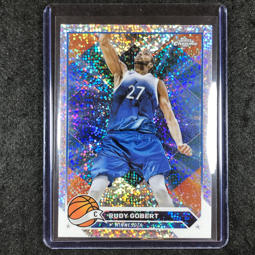 2023-24 Topps Chrome Basketball RUDY GOBERT Base Speckle 179/299 #38