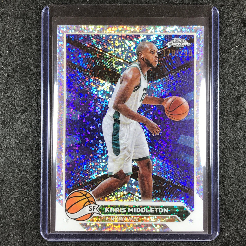 2023-24 Topps Chrome Basketball KHRIS MIDDLETON Base Speckle 179/299 #67