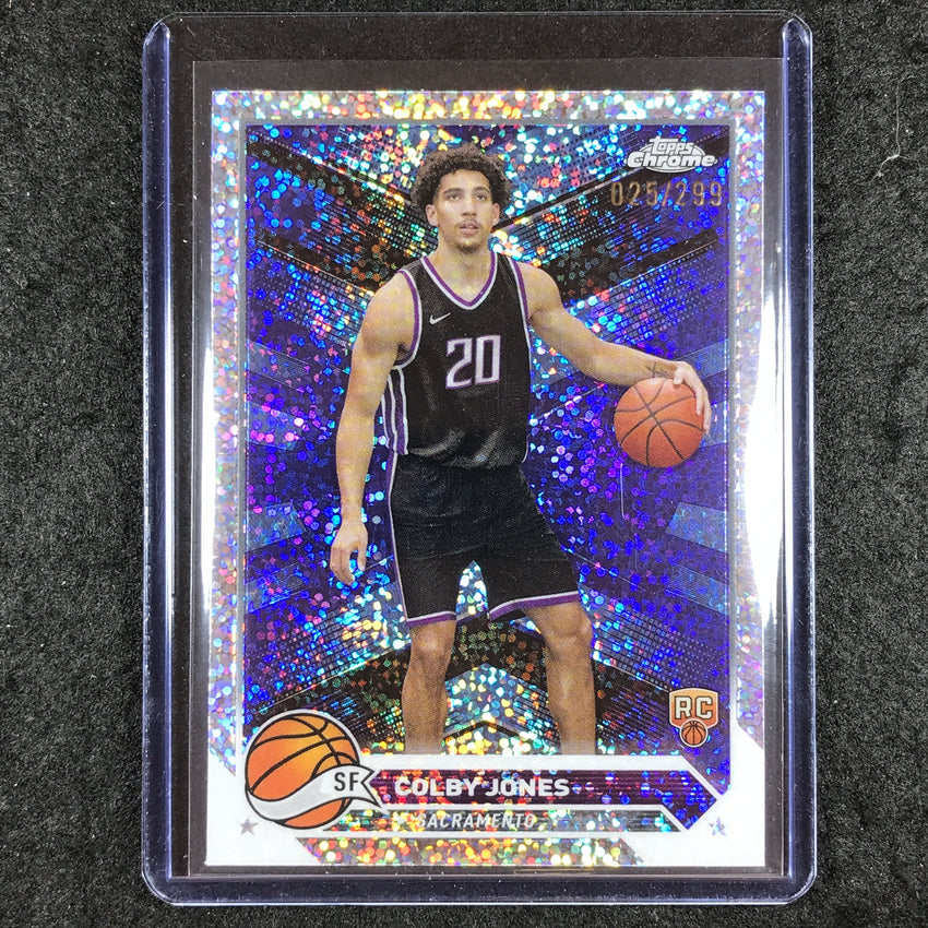2023-24 Topps Chrome Basketball COLBY JONES Rookie Base Speckle 25/299 #91
