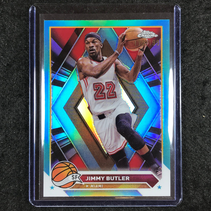 2023-24 Topps Chrome Basketball JIMMY BUTLER Base Aqua 173/199 #21
