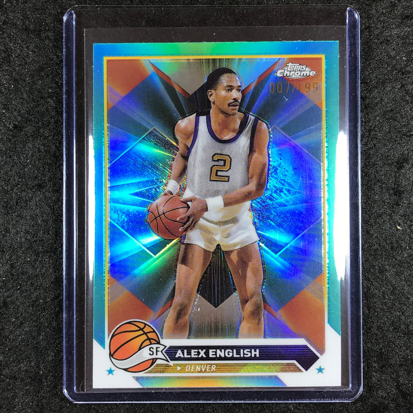 2023-24 Topps Chrome Basketball ALEX ENGLISH Base Aqua 7/199 #26