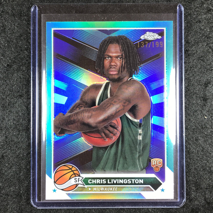 2023-24 Topps Chrome Basketball CHRIS LIVINGSTON Rookie Base Aqua 137/199 #46