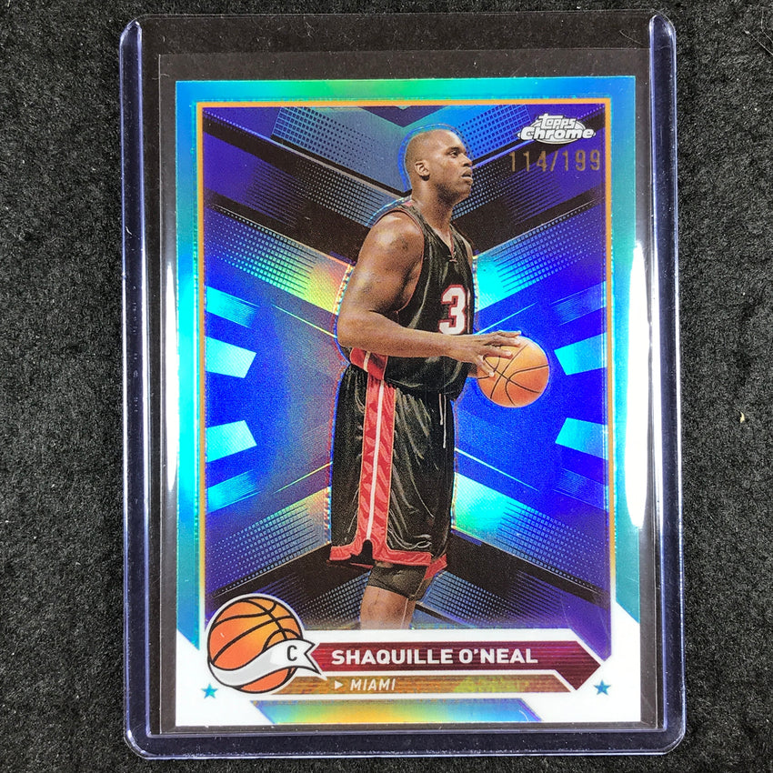 2023-24 Topps Chrome Basketball SHAQUILLE O'NEAL Base Aqua 114/199 #148